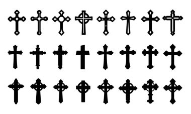 Christian Cross. Cadılar Bayramı vampir savunması çapraz tasarım vektörü