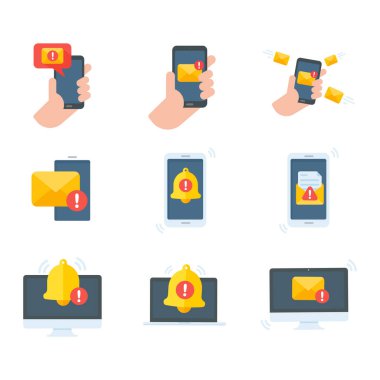 Sarı zarf. Çevrimiçi kanallar aracılığıyla iletişim ve e-posta bildirim kavramı.