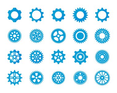Gear wheel icon. Machine gear for setting Ideas to drive business forward through innovation.
