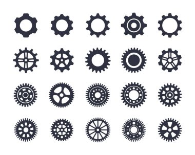 Gear wheel icon. Machine gear for setting Ideas to drive business forward through innovation.