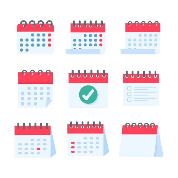 Calendar Icon Red Calendar Reminders Appointments Important Festivals Year — Vector de stock