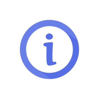 Information icon. data management reading guide Customer information assistance concept