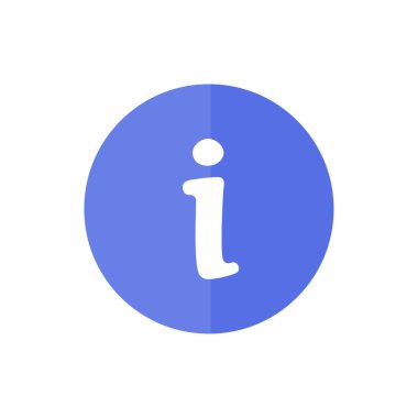 Information icon. data management reading guide Customer information assistance concept