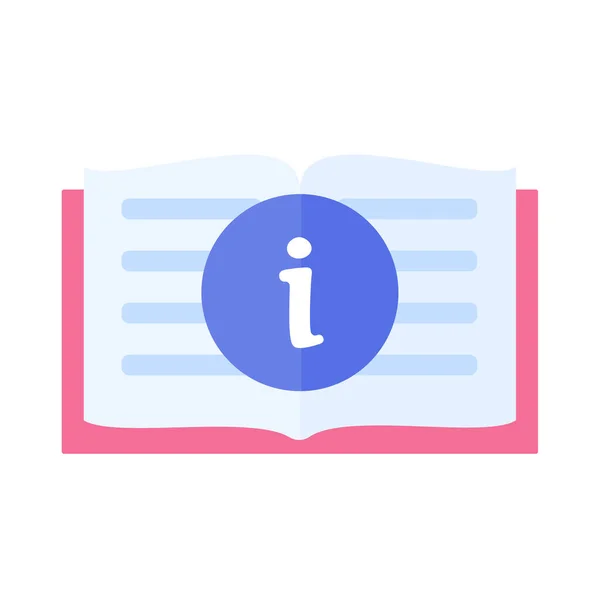 Information Icon Data Management Reading Guide Customer Information Assistance Concept — Image vectorielle