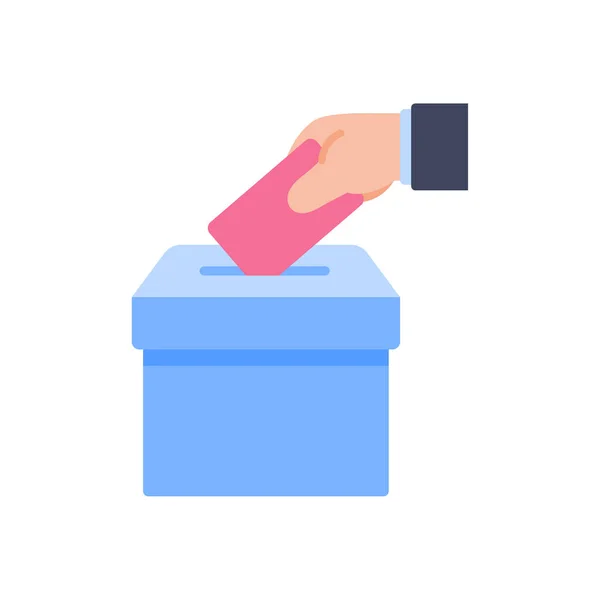 Election Ballot Vector Hand Holding Voting Card Most People Making —  Vetores de Stock