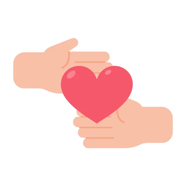 Vektorové Ruce Dávat Srdce Jeden Druhému Pomáhat Chudým Tím Daruje — Stockový vektor
