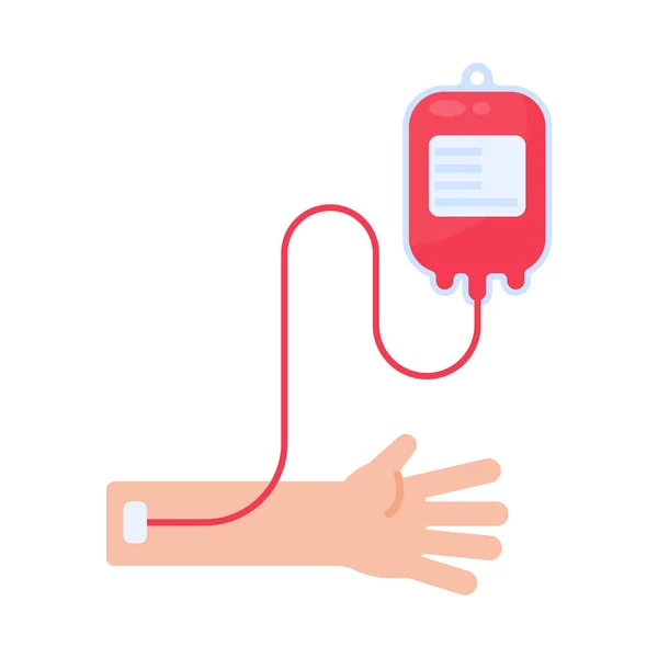 Blodgivning Vektor Begreppet Blod Måste Rädda Patientens Liv — Stock vektor