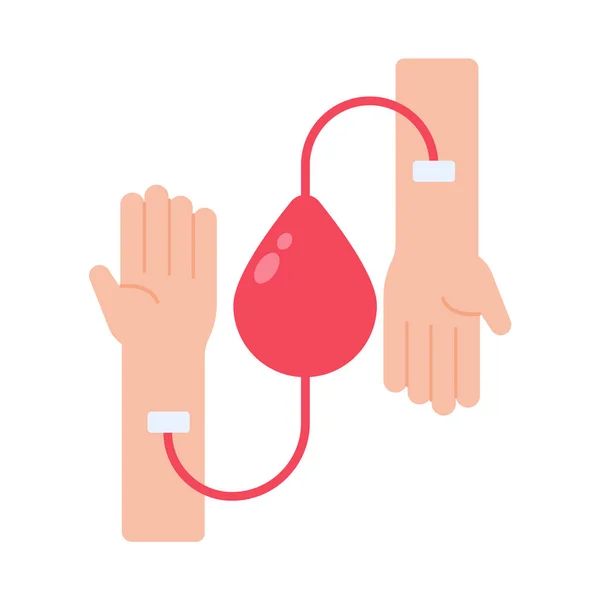 Blodgivning Vektor Begreppet Blod Måste Rädda Patientens Liv — Stock vektor