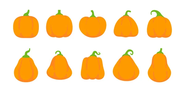 Yellow Pumpkin Vector Carving Scary Ghost Faces Halloween — 스톡 벡터