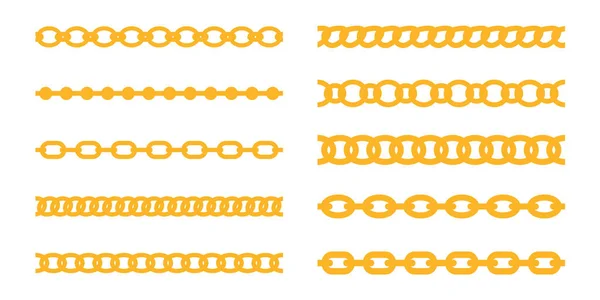 Golden Chain Vector Luxury Jewelry Made Gold Chains Interlaced Line — Διανυσματικό Αρχείο