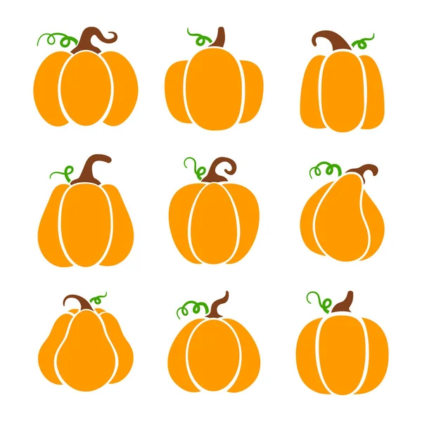 Yellow Pumpkin Vector Carving Scary Ghost Faces Halloween — Image vectorielle