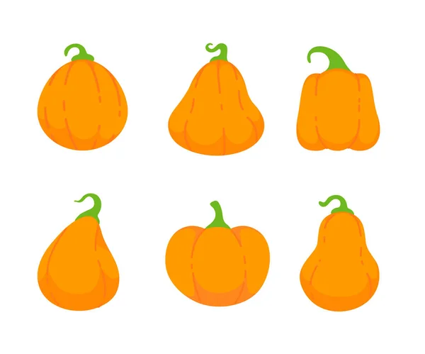 Yellow Pumpkin Vector Carving Scary Ghost Faces Halloween — ストックベクタ