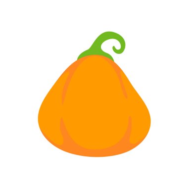 Yellow pumpkin vector for carving scary ghost faces for Halloween.