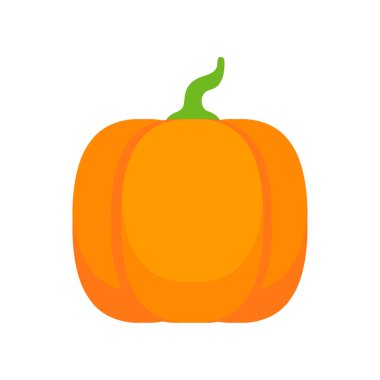 Yellow pumpkin vector for carving scary ghost faces for Halloween.