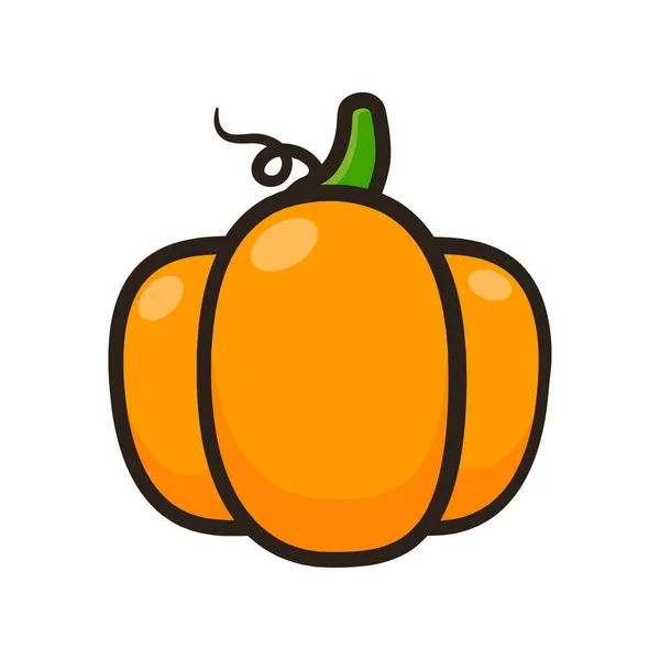 Vector Calabaza Amarillo Para Tallar Caras Fantasmas Aterradoras Para Halloween — Archivo Imágenes Vectoriales