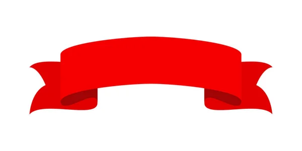 Векторний Набір Банерів Червоної Стрічки Плоска Червона Стрічка Дисконтної Етикетки — стоковий вектор