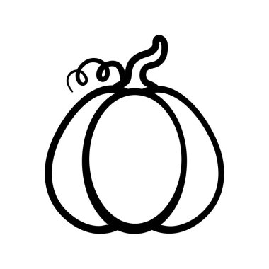 Yellow pumpkin vector for carving scary ghost faces for Halloween.