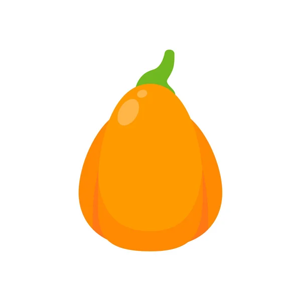 Vector Calabaza Amarillo Para Tallar Caras Fantasmas Aterradoras Para Halloween — Vector de stock