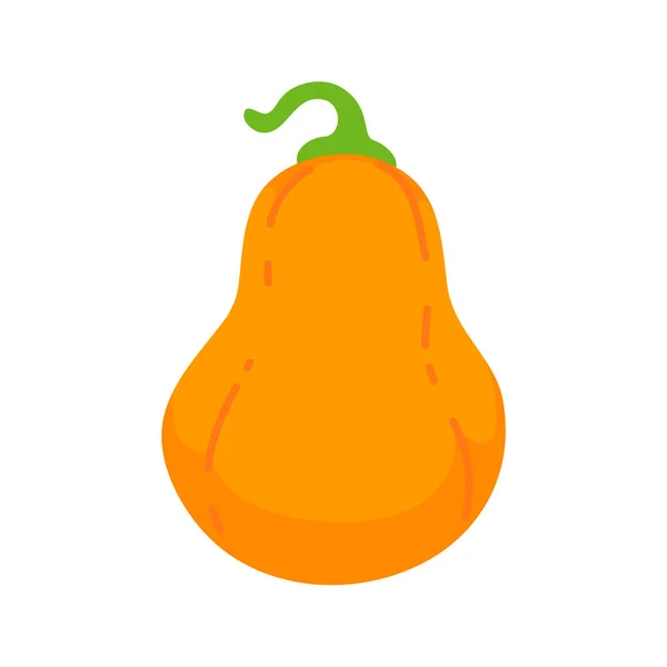 Vector Calabaza Amarillo Para Tallar Caras Fantasmas Aterradoras Para Halloween — Vector de stock