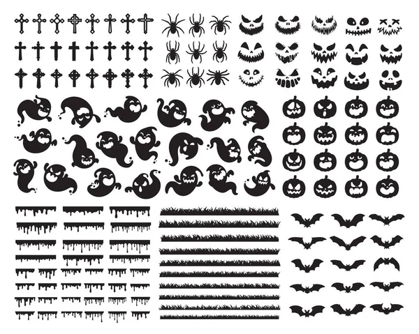 Fantasma Malvado Blanco Dibujos Animados Que Divierte Persiguiendo Gente Halloween — Vector de stock