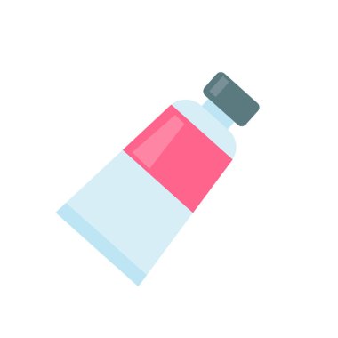 Sanatçının yaratıcılığından sanat yaratmak için fırça başlıkları ve boya kovaları..