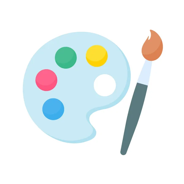 Set Brush Heads Paint Buckets Creating Art Artist Creativity — 스톡 벡터