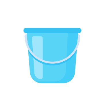 Su tankı vektörünü temizliyorum. Yerleri silmek için plastik kova.