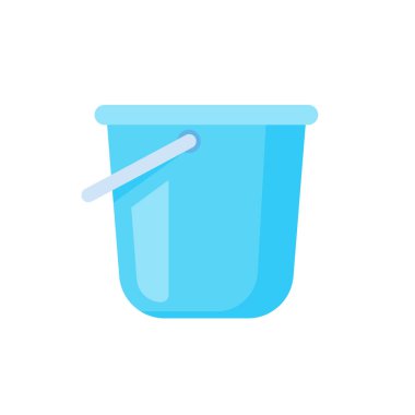 Su tankı vektörünü temizliyorum. Yerleri silmek için plastik kova.