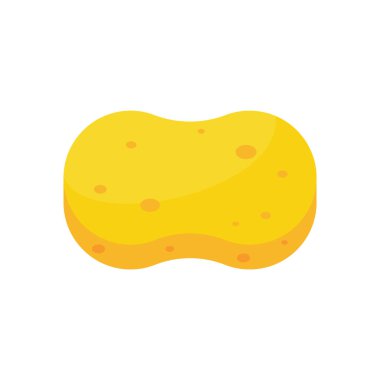 Bulaşık yıkamak için sünger. Temizlik için bir sürü deliği olan sarı sünger..