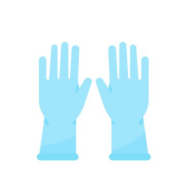 Tuvaleti temizlemek için vektör lastik eldivenler. Kimyasal maddelerin tuvalet temizleyicilerden uzak durmasına yardımcı oluyor.