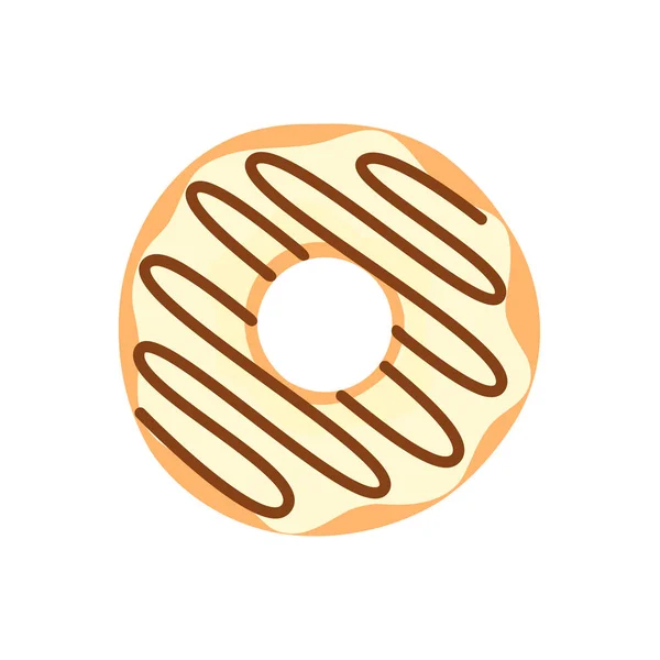 Donut Vector Cirkel Donuts Met Kleurrijke Gaten Bedekt Met Heerlijke — Stockvector