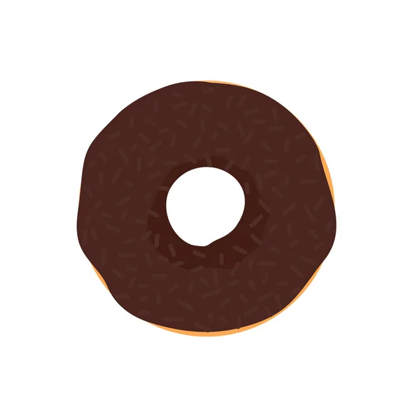 Donut Vector Circle Donuts Mit Bunten Löchern Köstlicher Schokolade — Stockvektor