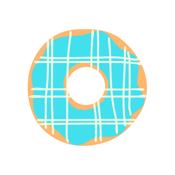 Donut Vector Círculo Rosquillas Con Agujeros Colores Cubiertos Delicioso Chocolate — Archivo Imágenes Vectoriales