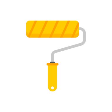 El aletleri vektörü. Tahta fırçanın yumuşak tüyleri var. Duvarı boyamak için.