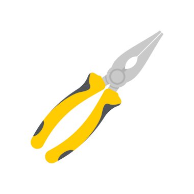 El aletleri vektörü. İş parçaları ve kablo kesmek için çelik pense.