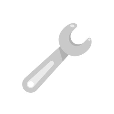 El aletleri vektörü. Fındık sıkmak için katı çelikten yapılmış İngiliz anahtarı..