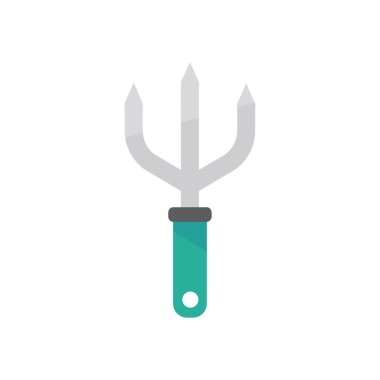 Bahçe malzemeleri. Kürek çatalı bahçedeki toprağı küremek için çelikten yapılmıştır..