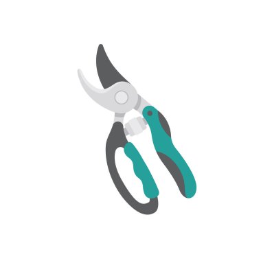 Bahçe malzemeleri. Bahçedeki ağaç dallarını süslemek için budama makası.