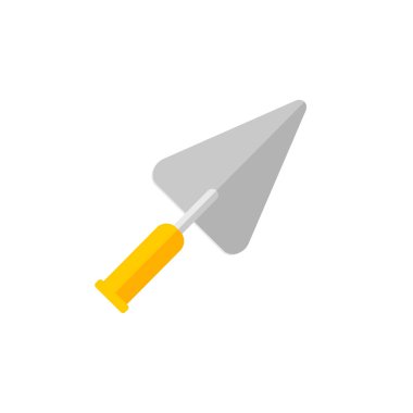 El aletleri vektörü. Çimento yüzeyini düzleştirmek için alçı kürek.