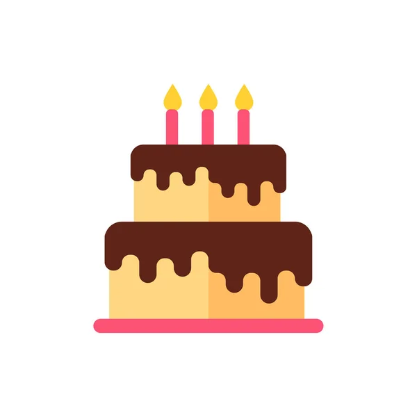 誕生日ケーキベクトルカラフルなお菓子のための誕生日パーティー — ストックベクタ