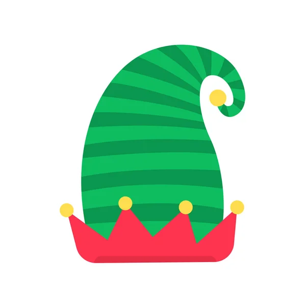 Sombrero Navidad Sombrero Elfo Verde Para Decorar Cabeza Fiestas Navidad — Vector de stock