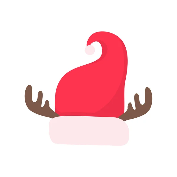 Weihnachtsmütze Rote Strickmütze Zum Tragen Auf Einer Weihnachtsfeier — Stockvektor