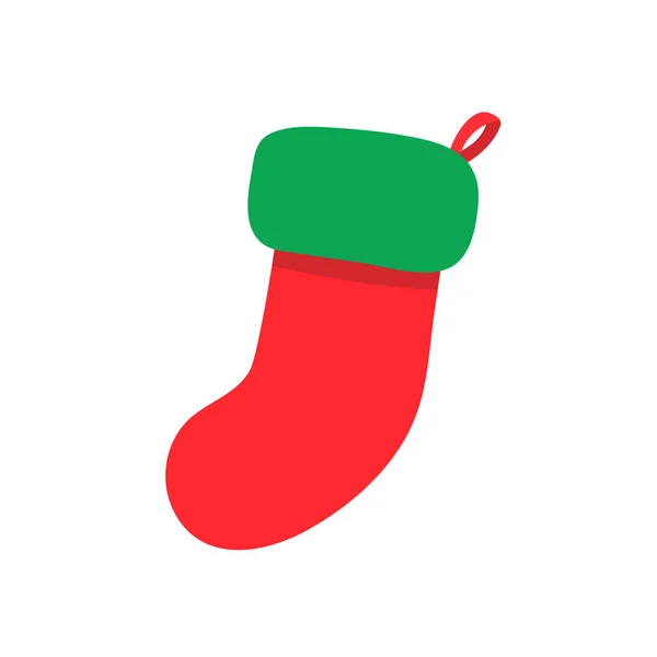 Christmas Socks Red Green Socks Various Patterns Christmas Decorations — Stock Vector