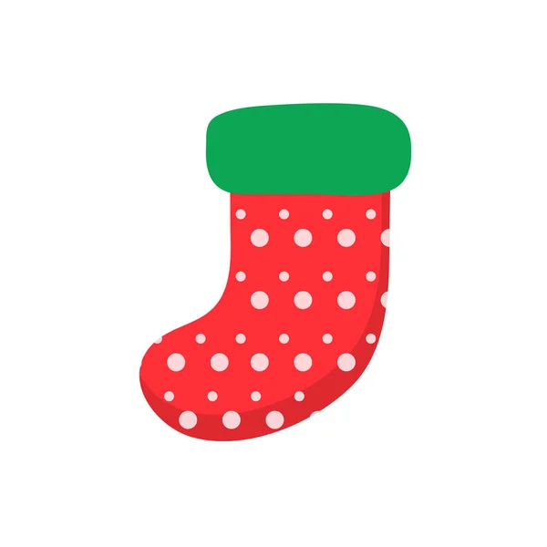 Weihnachtssocken Rote Und Grüne Socken Mit Verschiedenen Mustern Für Weihnachtsdekoration — Stockvektor