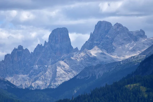 Hegyekből Tesido Előtér Forcella Del Cristallo Azonos Alakú Dolomite Csoport — Stock Fotó