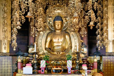 Buda heykeli Japonya 'nın Kyoto kentindeki Chion-in tapınağında bulunur. Etrafı dekorasyon ve adaklarla çevrili..