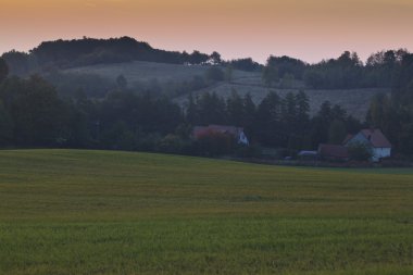 Güzel gündoğumu Polonya sahne