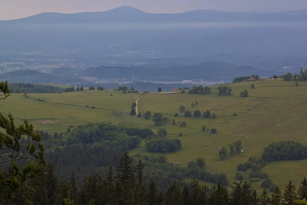 Vista de Okole pico em montanhas Kaczwskie na Polônia — Fotografia de Stock