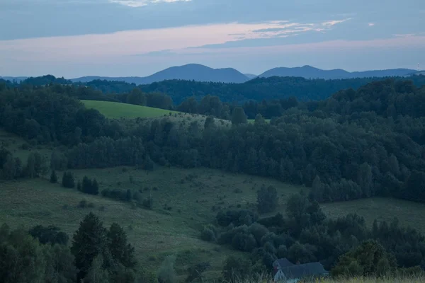 Landscape in Polish mountains Suche - Dry mountains — Stock Photo, Image