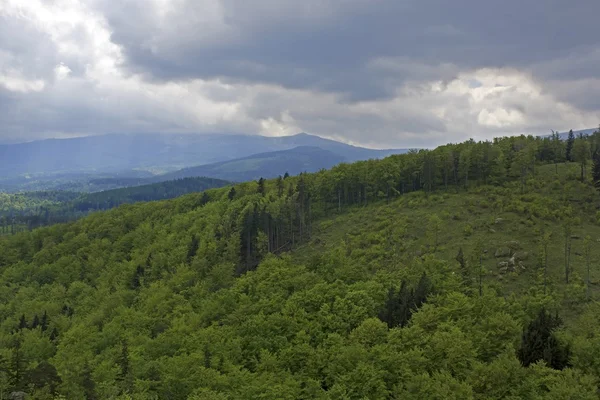 Beautiful aerial view on mountains — Stock Photo, Image